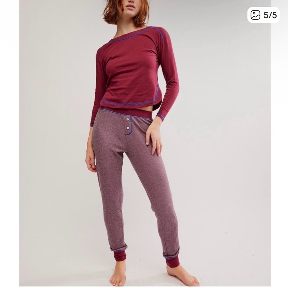 Free People Chill Evening Pajama Set S